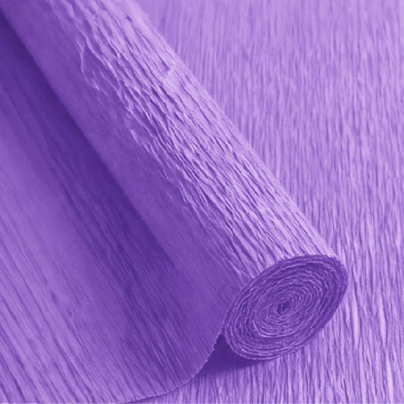 LCREATE LCREATE LCREATE Crepe Paper Roll 8.2ft Long 17 Inch Wide for Wedding Ceremony Various Large Festivals Decoration (27-Violet) - Image 1